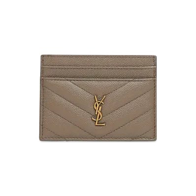 Saint Laurent Women's Card Holder "Light Brown"