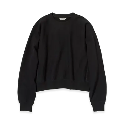 AURALEE Women's Smooth Soft BD Sweat P/O "Black"
