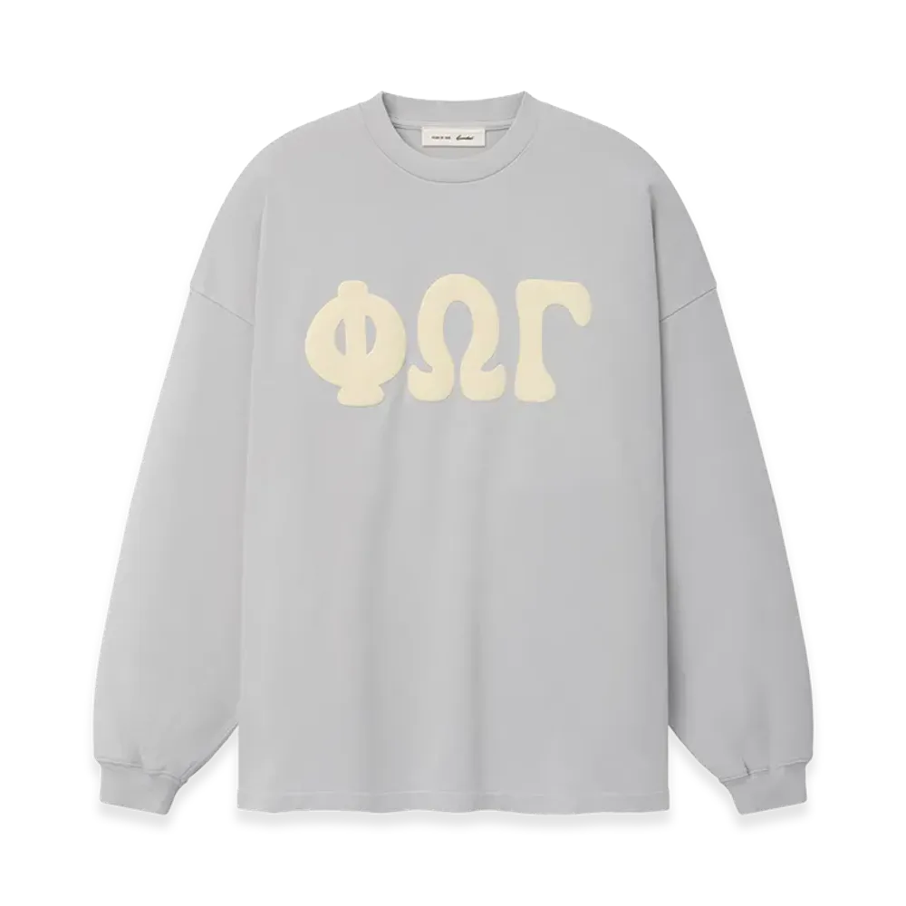 FEAR OF GOD ESSENTIALS Heavy Jersey Merch Long Sleeve Tee "Washed Overcast"
