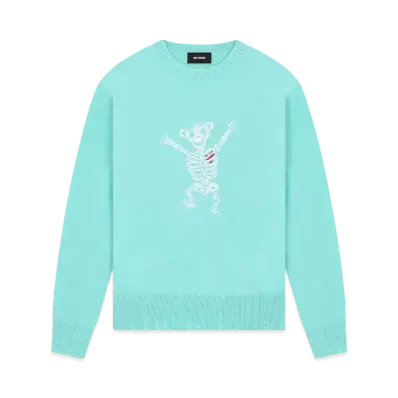WE11DONE Bolt Teddy Knit Sweater "Mint"