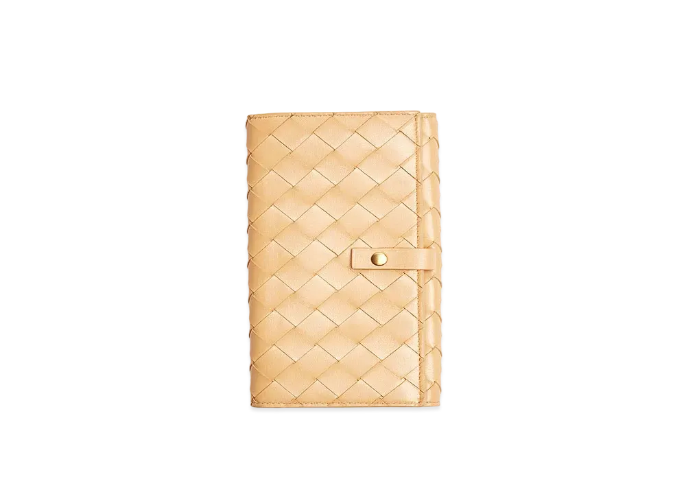 Bottega Veneta Bifold Flap Wallet "Almond"