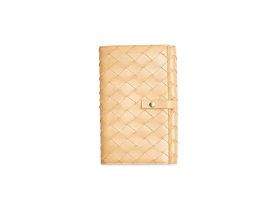 Bottega Veneta Bifold Flap Wallet "Almond"