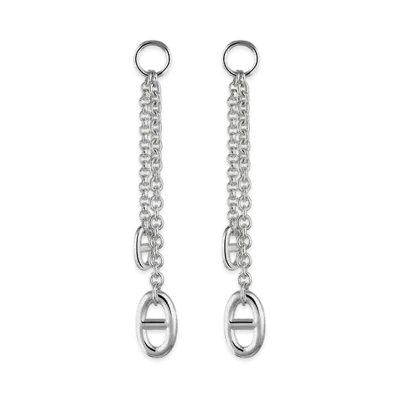 Hermes New Farandole Earrings Small Model "Silver"