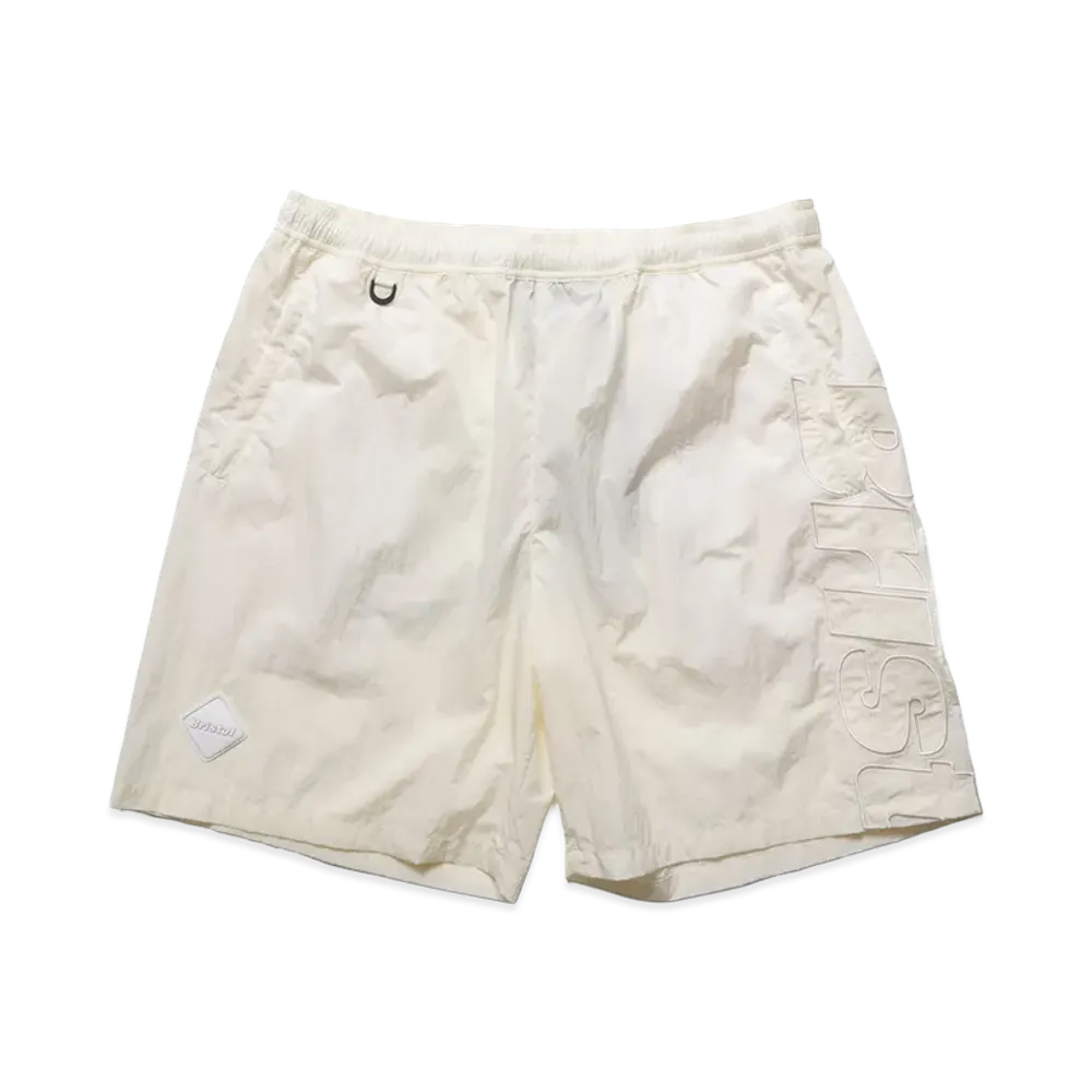 F.C.Real Bristol Big Logo Nylon Easy Shorts "Off White"