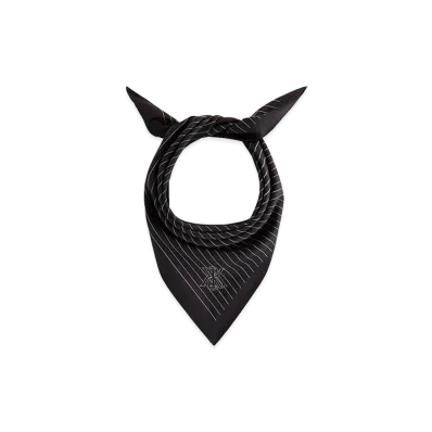 Kith Printed Silk Scarf "Black"