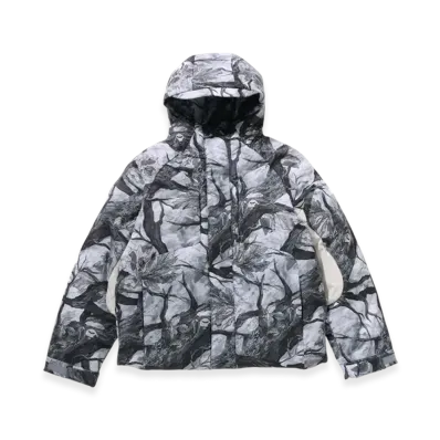 A BATHING APE Tree Edge Camo Metal Logo Down Jacket "White"