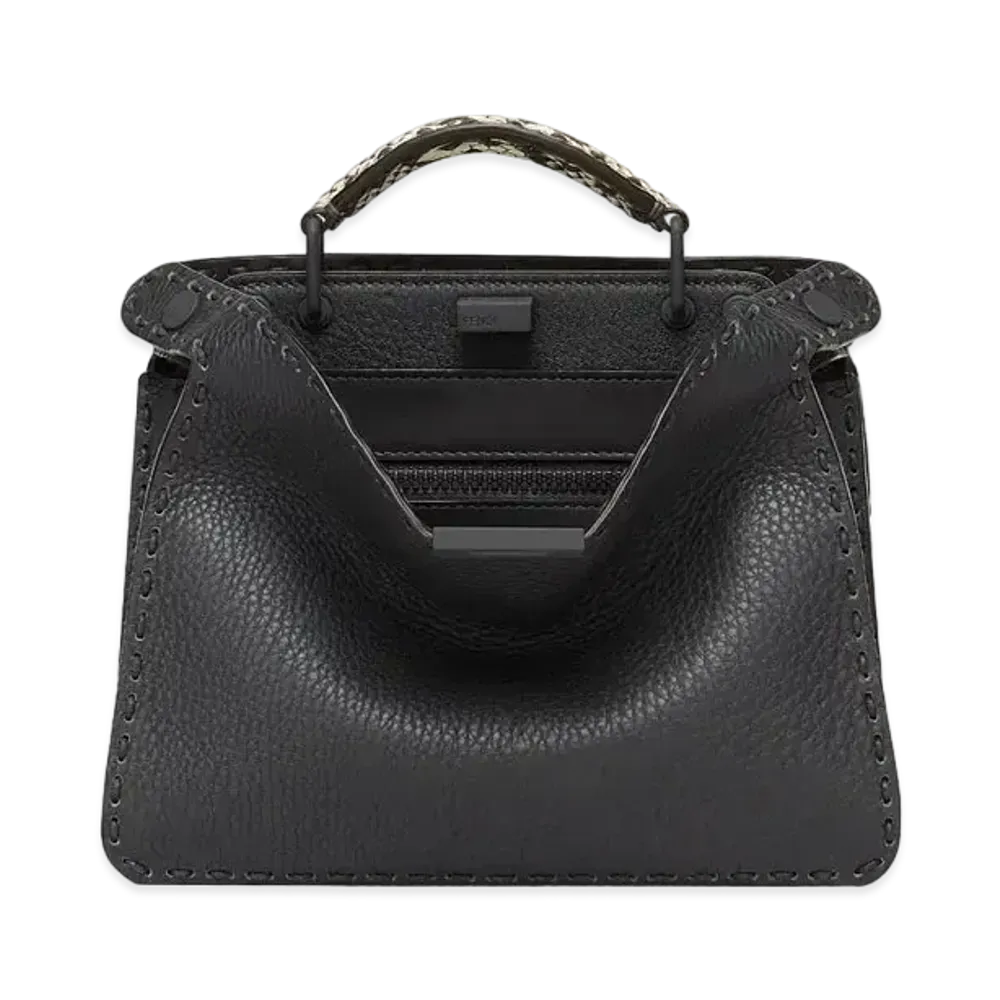 FENDI Peekaboo ISeeU Mini Dark Gray Selleria Bag "Dark Gray"