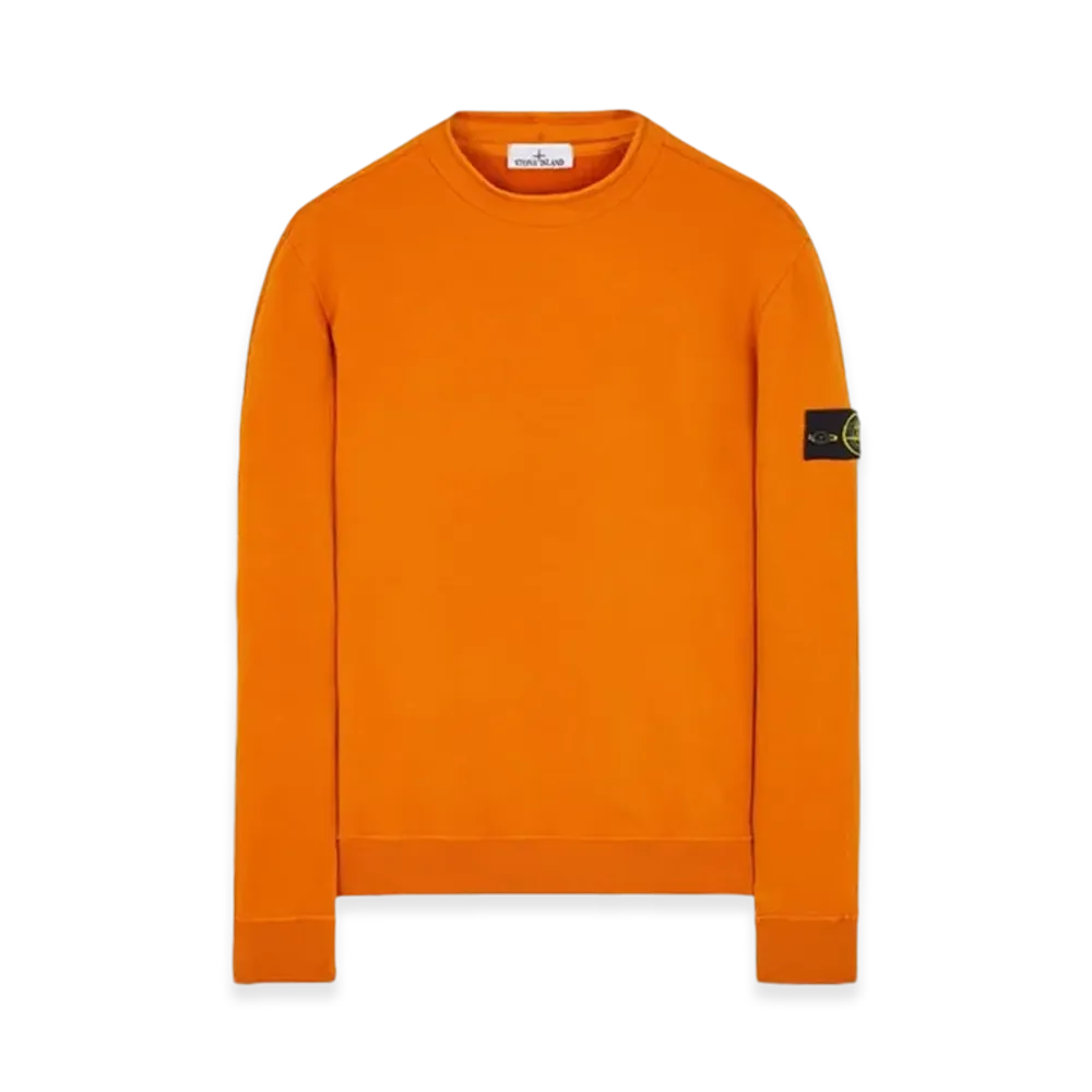 Stone Island 61352 Stretch Cotton Fleece Mock Turtleneck Sweatshirt - 23FW "Rust"