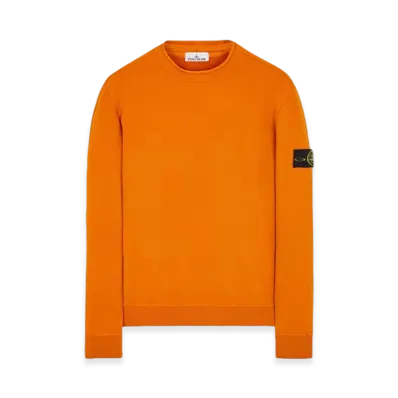 Stone Island 61352 Stretch Cotton Fleece Mock Turtleneck Sweatshirt - 23FW "Rust"