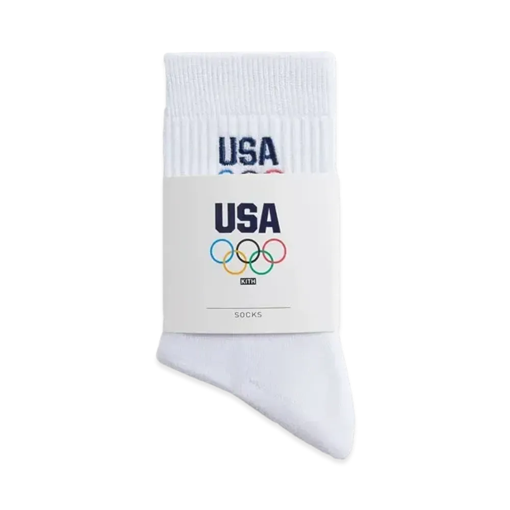 Kith x Team USA 3-Pack Mid Crew Sock "Multi"