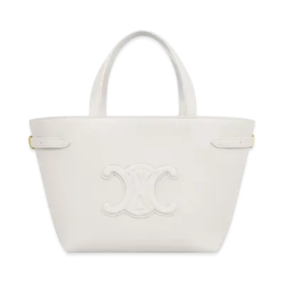 CELINE Mini Cabas Anais Cuir Triomphe in Grained Calfskin "Rice"