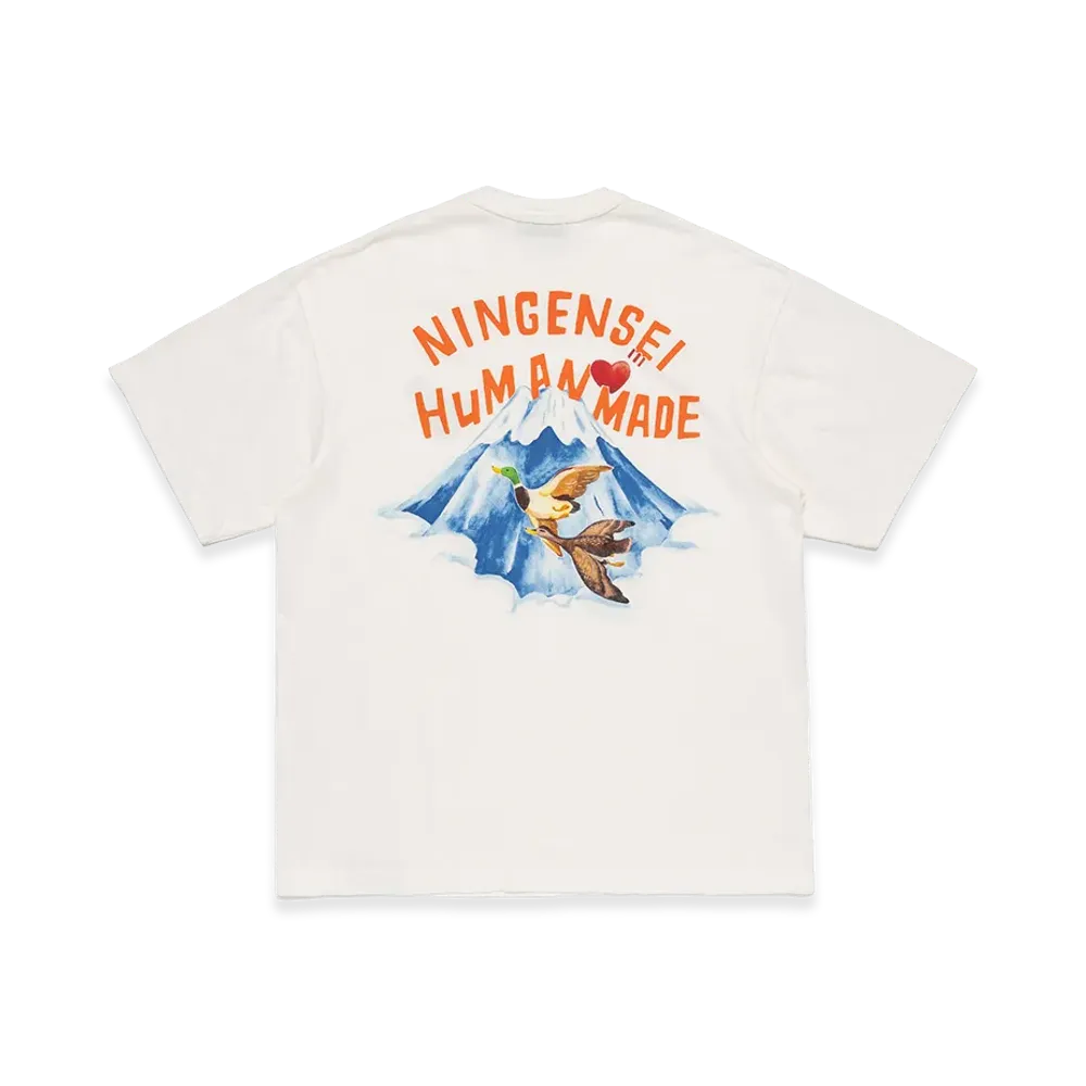 HUMAN MADE Ningensei Wa Graphic T-Shirt "White"