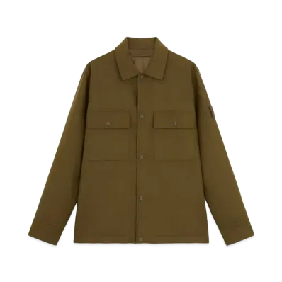 Stone Island 120F4 Wool Nylon Flannel_Stone Island Ghost Piece "Military Green"