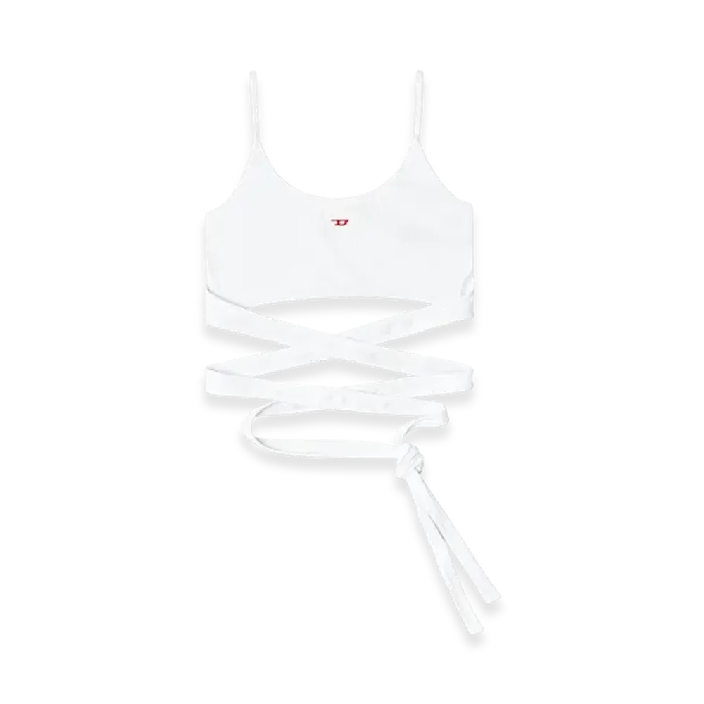 Diesel T-Leya-Tail Vest Top With Wrap Ties "White"