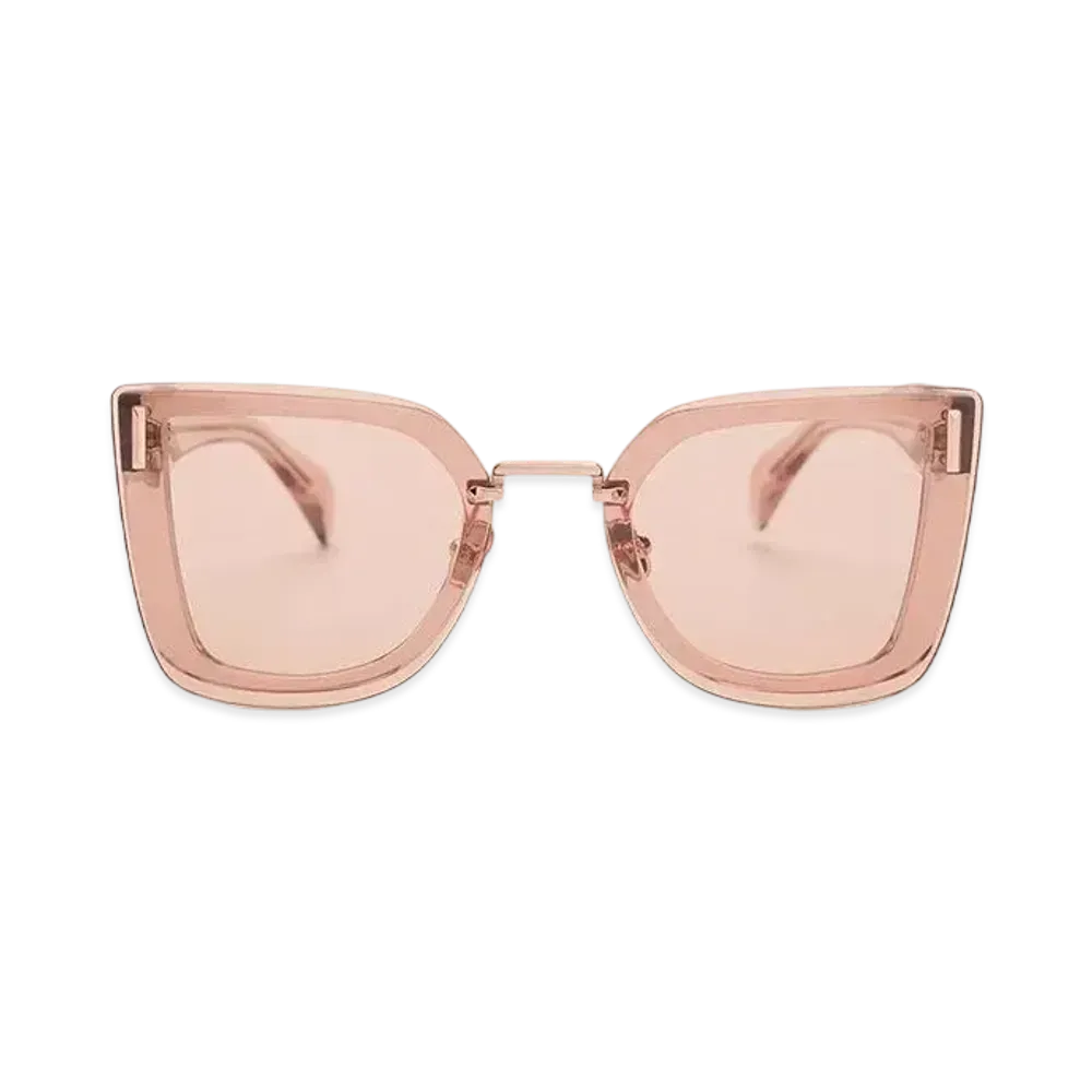 CHARLES & KEITH Recycled Acetate Geometric Butterfly Sunglasses "Pink"