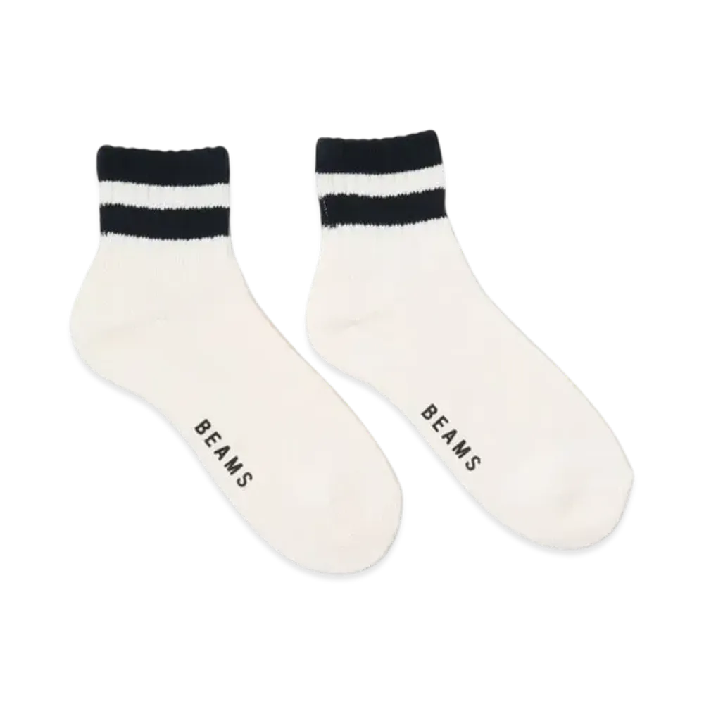 BEAMS 2 Pack Pile Socks "OffWhite"