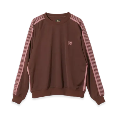 NEEDLES Track Crew Neck Shirt - Poly Smooth "Brown"