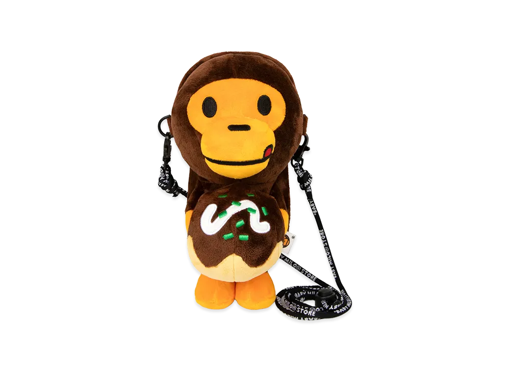A BATHING APE Baby Milo Takoyaki Plush Doll Mobile Phone Bag "Brown"