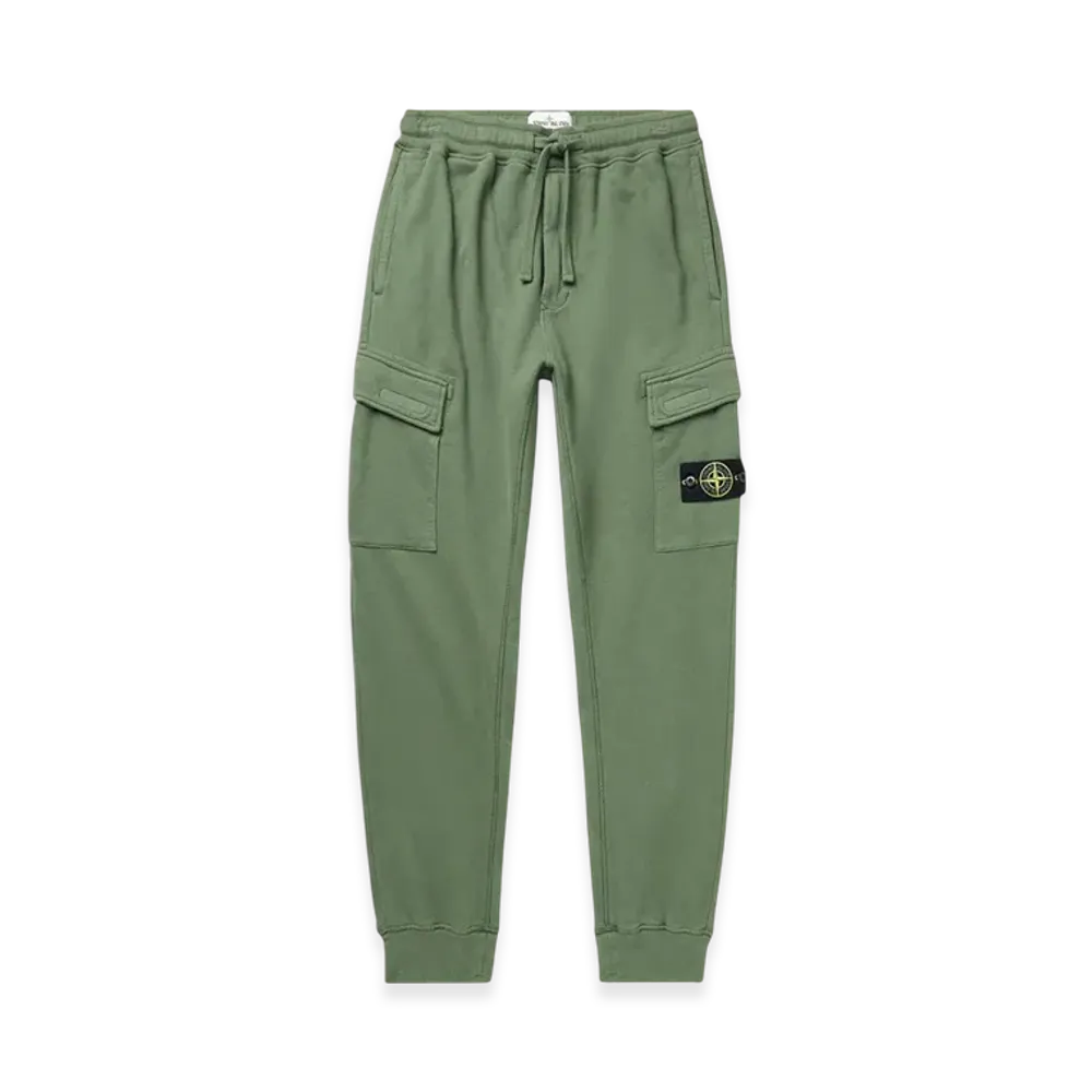 Stone Island 64720 Cotton Fleece Garment Dyed Cargo Pants - 22FW "Olive Green"