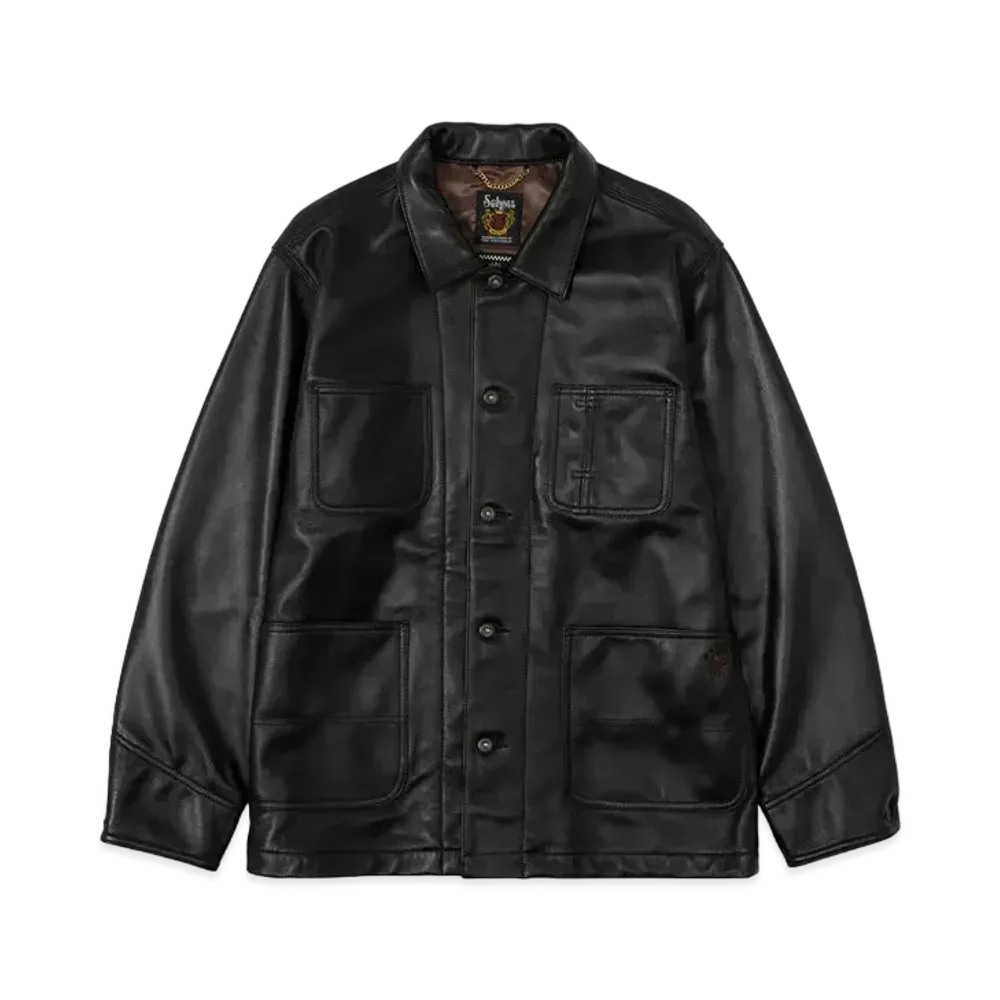 HUF x Schott Leather Jacket "Black"