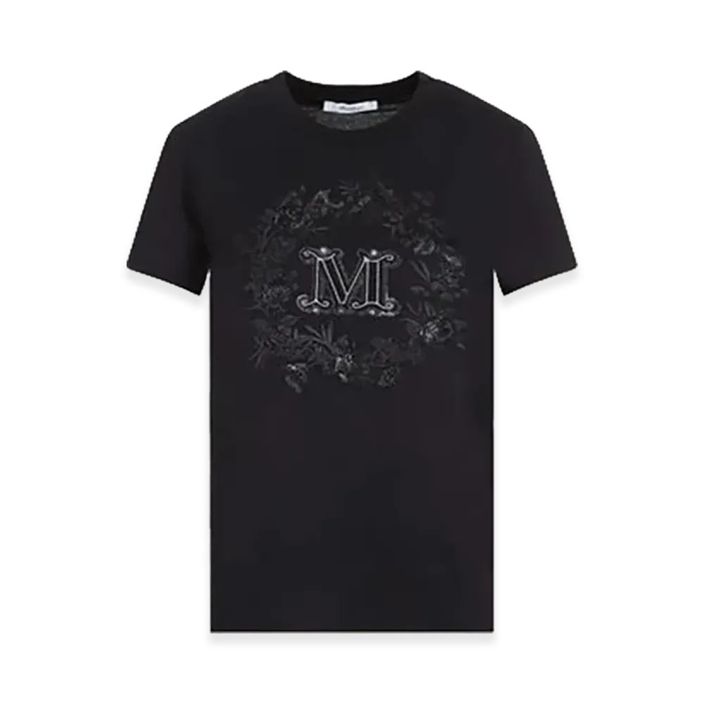 Max Mara Women's Cotton Jersey T-Shirt Elmo "Black"