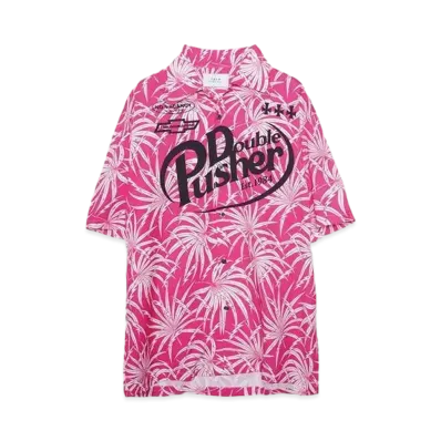 TAIN DOUBLE PUSH DOUBLE PUSHER OPEN COLLAR SHIRTS "PINK"