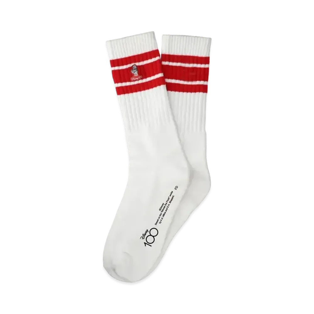 WIND AND SEA Winnie the Pooh / Crew Socks "Red"