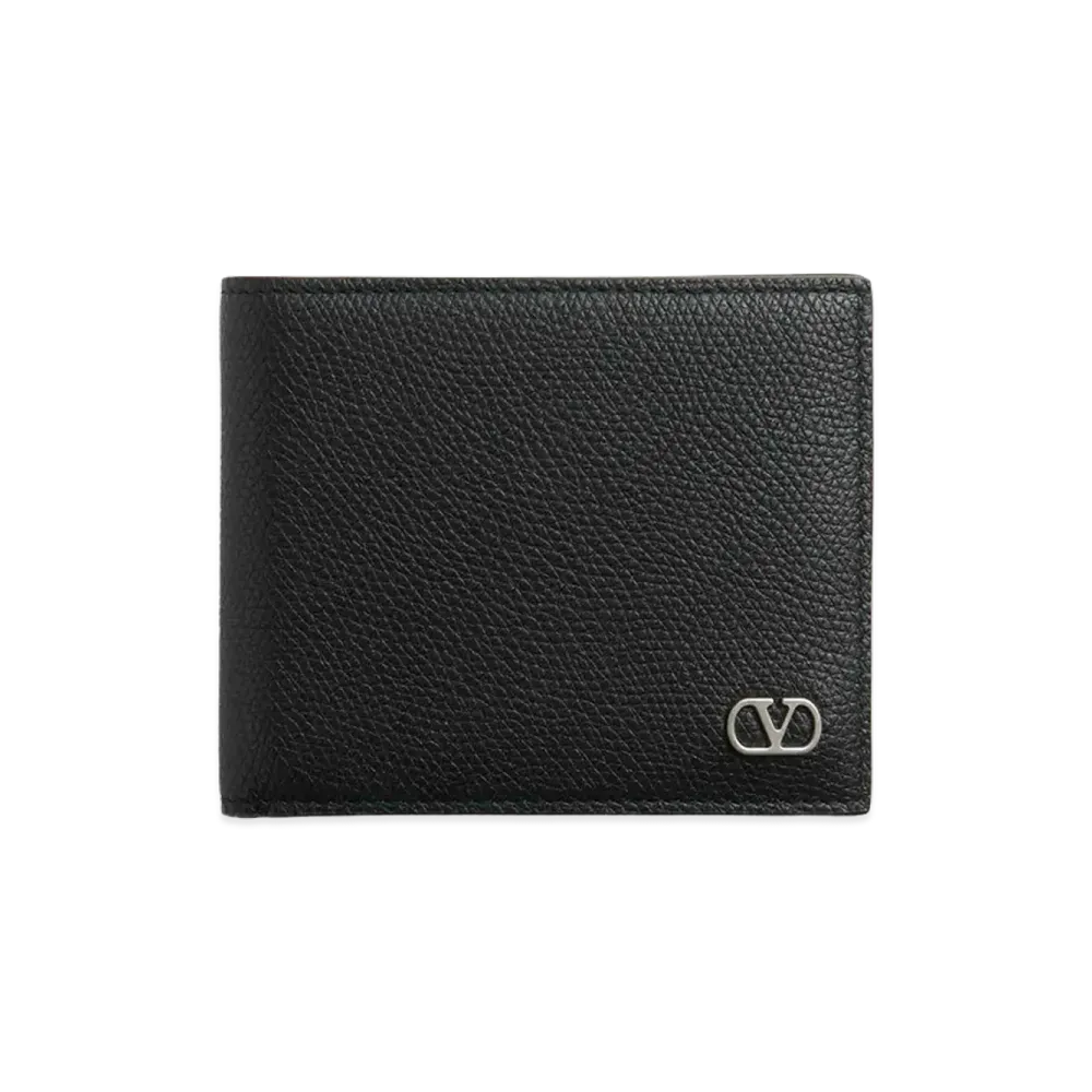Valentino Billfold Wallet Only Card V Logo Signature "Black"