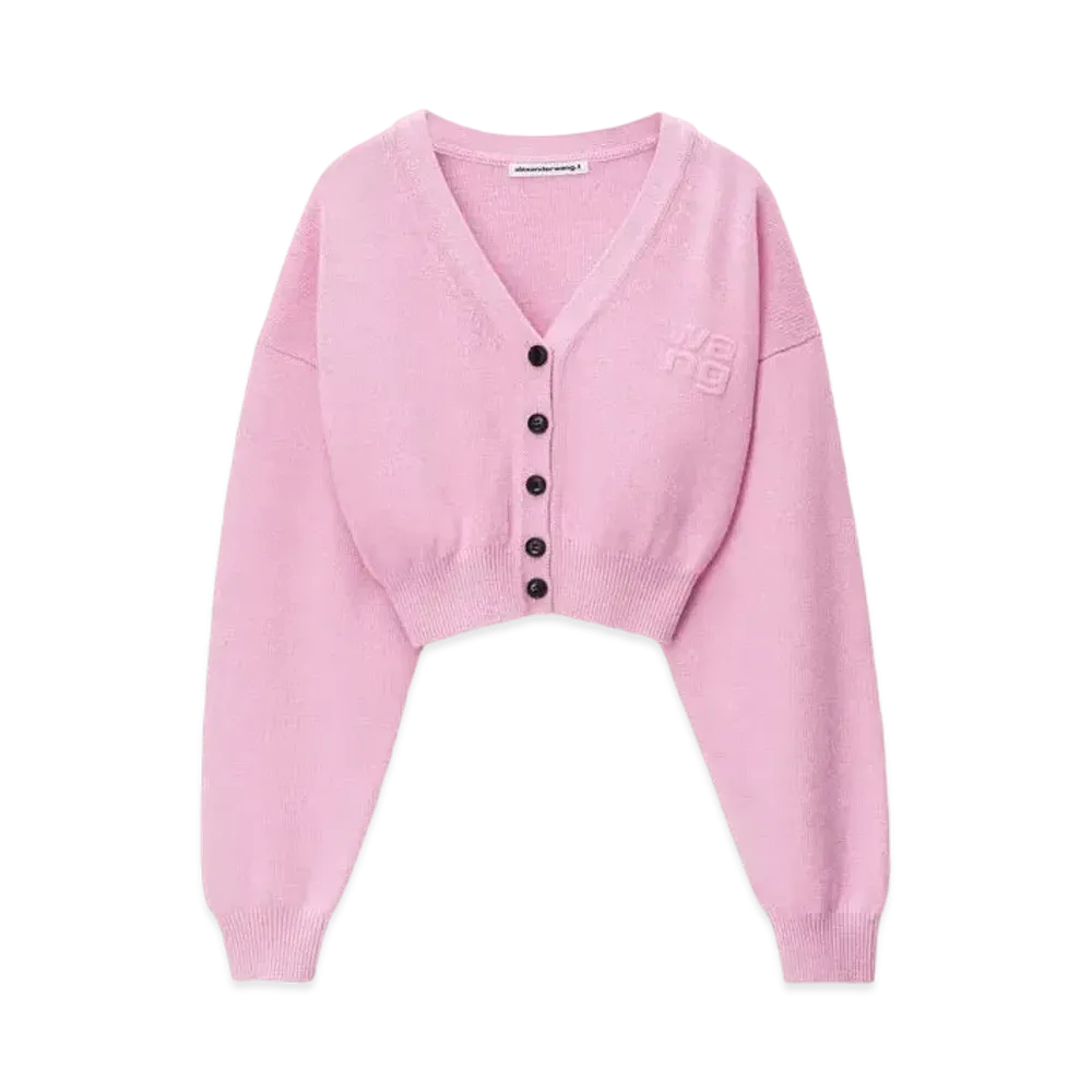 Alexander Wang Long Sleeve Vneck Cardigan "Pink Lavender"