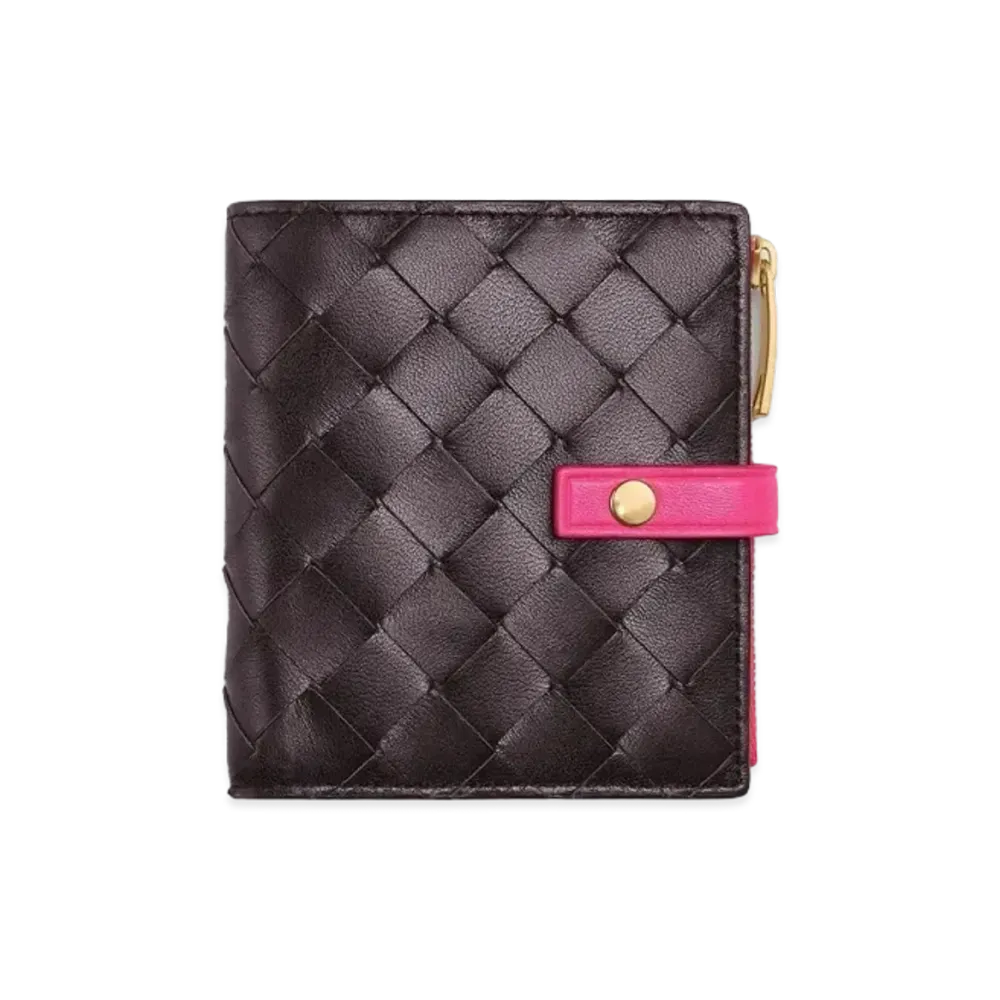 Bottega Veneta Bifold Zipped Wallet "Grape"