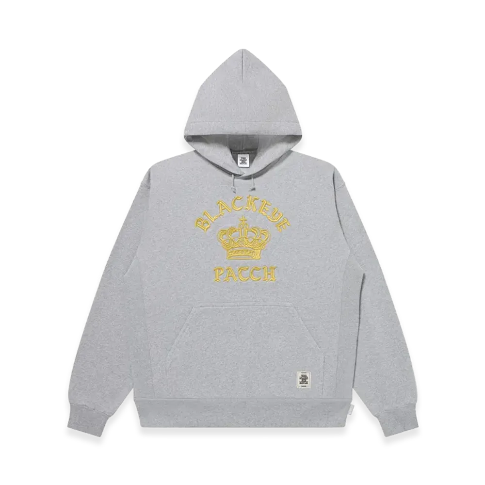 BlackEyePatch Crown Logo Embroidered Hoodie "Heather Gray"