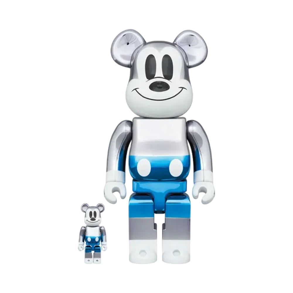 Bearbrick fragmentdesign MICKEY MOUSE BLUE Ver.100% & 400%