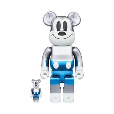 Bearbrick fragmentdesign MICKEY MOUSE BLUE Ver.100% & 400%