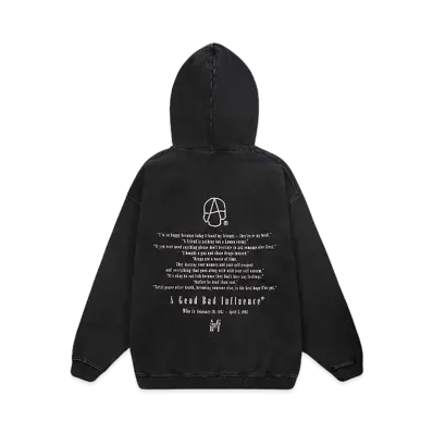 A GOOD BAD INFLUENCE THE ORIGINAL ANARCHY SKULL LOGO HOODIE "BLACK"