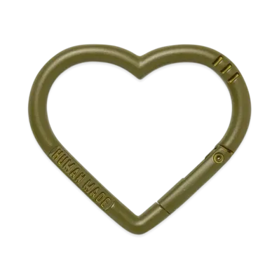 HUMAN MADE Heart Carabiner "Olive Drab"
