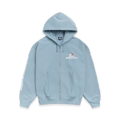 Stussy International Zip Hoodie "Slate"