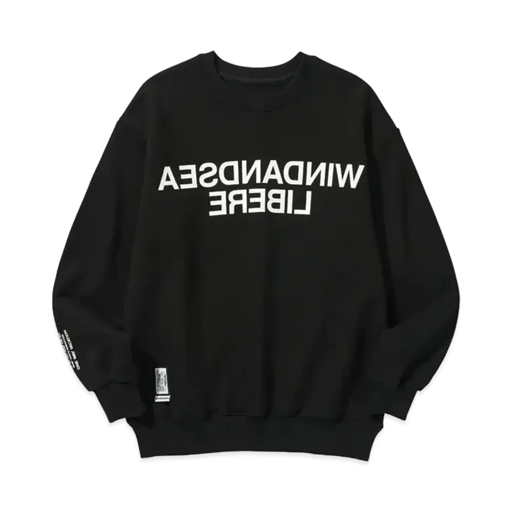 WIND AND SEA x LIBERE Crewneck Sweat Shirt "Black"