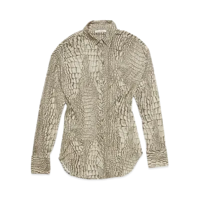 Acne Studios Button Up Printed Shirt "Croco"