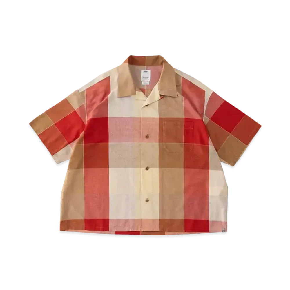 visvim Harmon Shirt S/S Check "Red"
