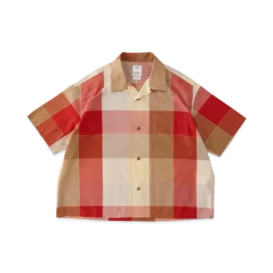 visvim Harmon Shirt S/S Check "Red"