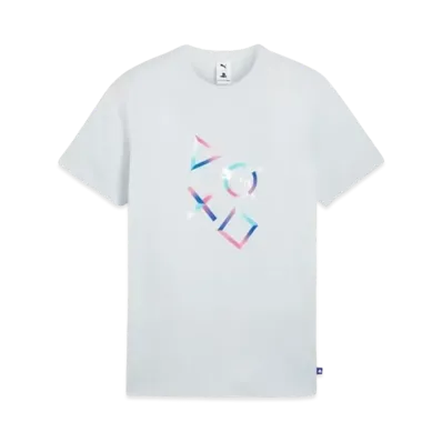 PUMA x PlayStation Men's Graphic Short Sleeve T-Shirt "Silver Mist"