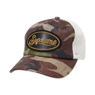 Supreme Raffia Mesh Back 5-Panel "Woodland Camo"