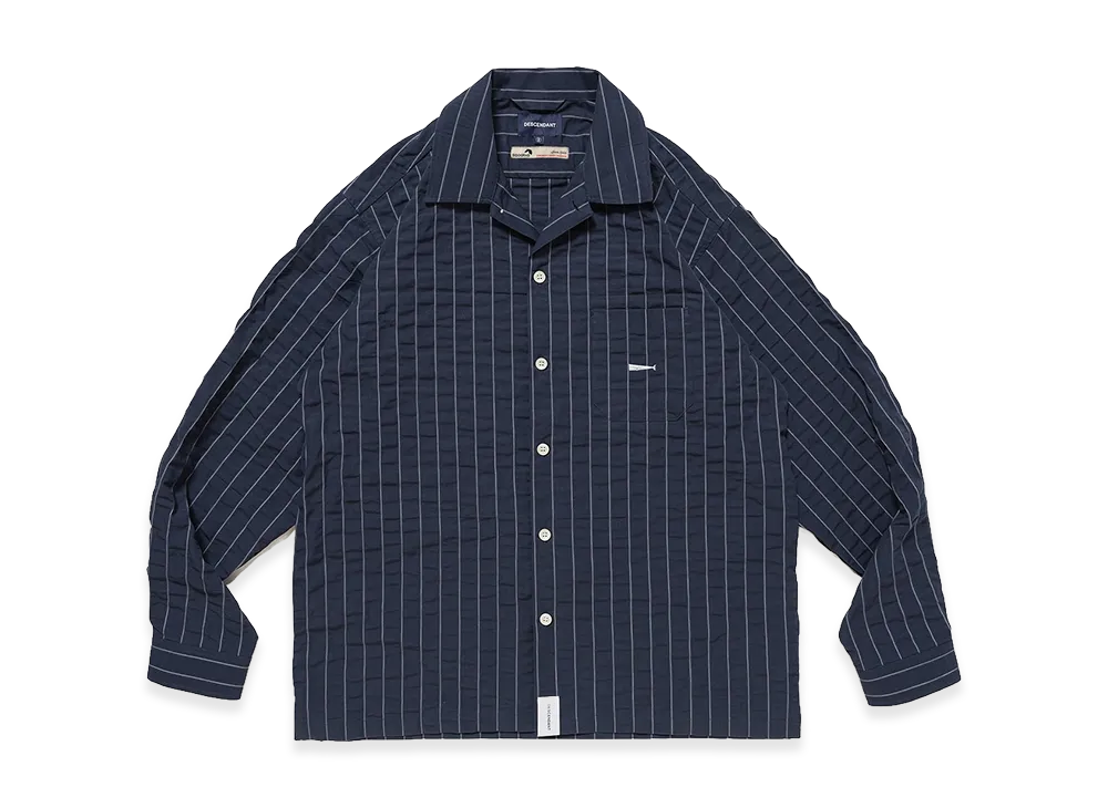 DESCENDANT Milpitas Stripe LS Shirt "Navy"