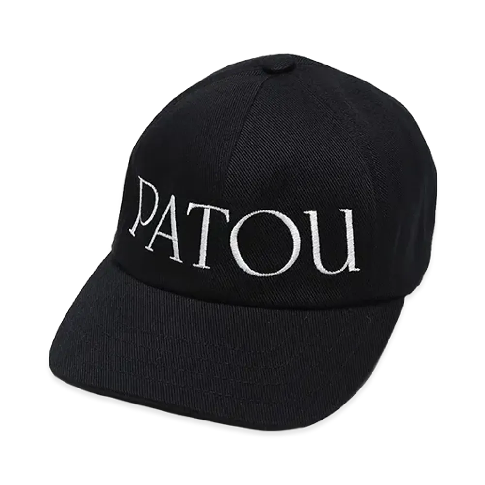 PATOU Women's Logo Embroidery Cotton Baseball Cap "Black"