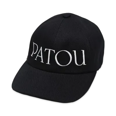 PATOU Women's Logo Embroidery Cotton Baseball Cap "Black"