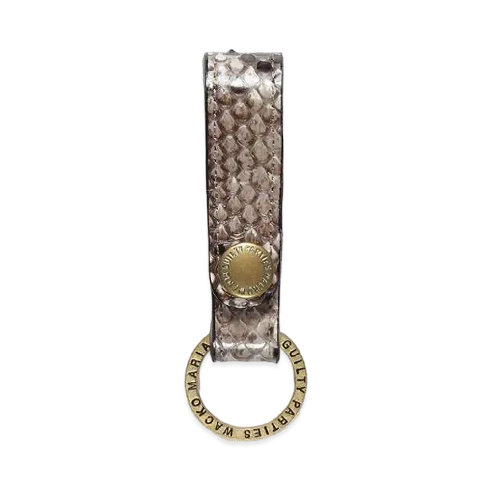 WACKO MARIA Python Leather Key Holder "White"