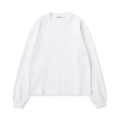 everyone Women's Rich Cotton Long Sleeve Tee Shirt "White"