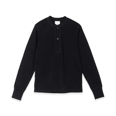 HYKE Women's Henry Neck Shirt "Black"