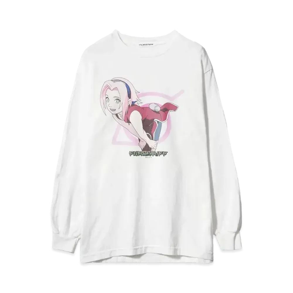 NARUTO x F-LAGSTUF-F ”SAKURA” L/S TEE "WHITE"
