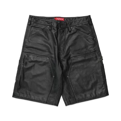 Supreme Leather Double Knee Painter Short "Black"